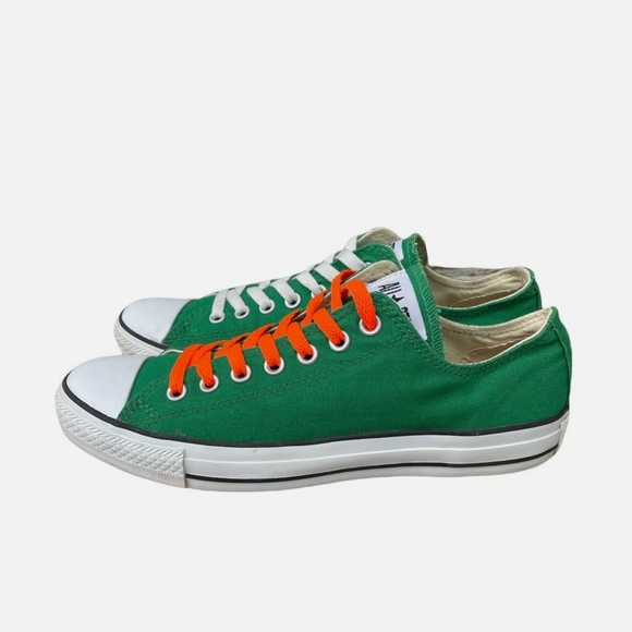 Converse Chuck Taylor All Star Green Low Top Shoes Sneakers Mens 9 Womens 11.
